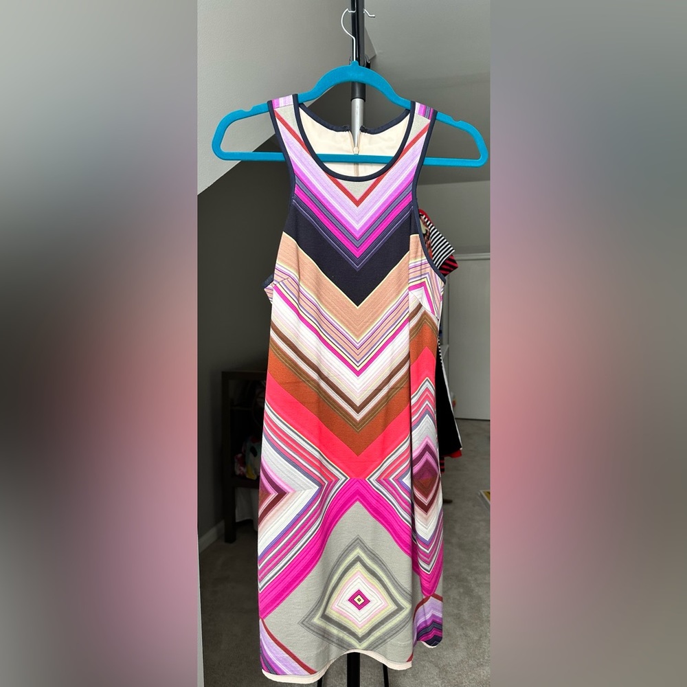 Trina Turk geometric pattern sleeveless dress, size 6